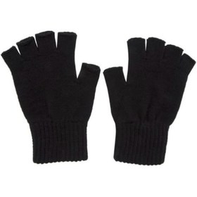 Resim Parmaksız Kesik Yarım Parmak Eldiven Unisex Siyah 