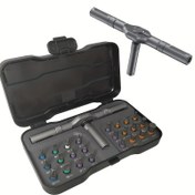 Resim 24'ü 1 arada manyetik tornavida seti, çok fonksiyonlu manuel alet takımı, çıkarılabilir T-saplı mandrenli el operasyonu için, ev tamirat ve DIY çantası 