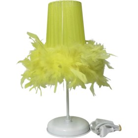 Resim Tüylü Erkek Kız Çocuk Odası Yatak Odası Abajuru Renk Seçenekli 