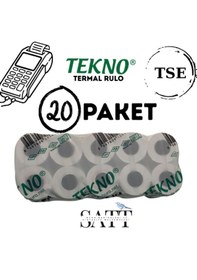Resim Tekno Rulo Yazarkasa Pos Rulosu 56x14 Mm 20 Paket 200'li Rulo 