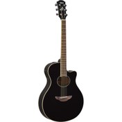 Resim Yamaha APX600BL Thin-Line Cutaway Elektro Akustik Gitar (Siyah) 