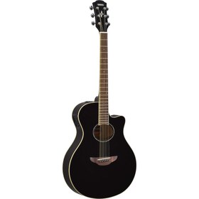 Resim Yamaha APX600BL Thin-Line Cutaway Elektro Akustik Gitar (Siyah) 