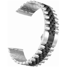 Resim Sunshine022 Samsung Galaxy Uyumlu Watch Active 2 40 44mm Gear S2 S3 İçin 20mm Gümüş Siyah Metal Kayış 