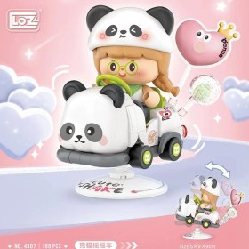 Resim Renas Store LZ-4307 Loz Panda Sallanan Sürüş 188 Parça Block Oyuncak 