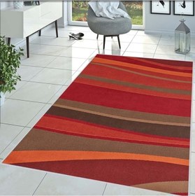 Resim Rovigo Dijital Baskı Yıkanabilir Kaymaz Taban Salon Halısı RVG1435, Kırmızı, 180 x 250 