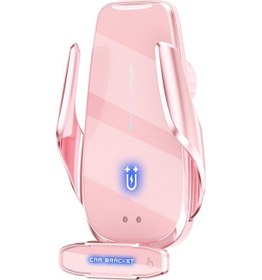 Resim Butu Q9 Araç Havalandırma Klipsi 15w Kablosuz Şarj Cihazı Pembe 