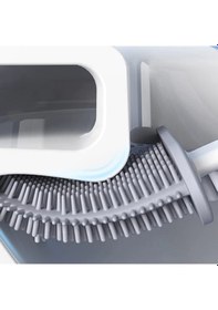 Resim Duvara Monte Edilebilir Kapaklı Askılı Klozet Yumuşak Silikon Başlıklı Tuvalet Fırçası Seti 5496 Çok Renkli 