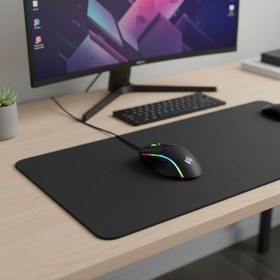 Resim Kaymaz Alt Tabanlı Siyah Mouse Pad 40x30 cm 