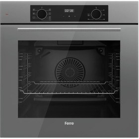 Resim Ferre Flowart Serisi Gri Ankastre Set SS038 - QBL63CPR - D079 