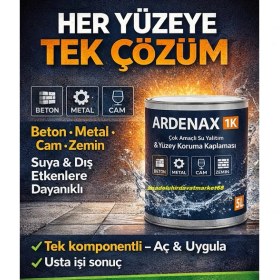 Resim Ardnax Teras Su Sızdırmaz Havuz Yalıtımı Sızıntı Önleyici Su Yalıtım Reçine Gri 5lt 