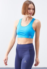 Resim TOMMY LIFE Turkuaz Sırt Detaylı Dar Kalıp U Yaka Kadın Spor Büstiyer - 97120 