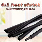 Resim Ve Yapıştırıcı ile Kapalı Kalınlaştırılmış Dört Kat Sıkıştırılabilir Çift Duvarlı Tüp, Siyah, Çap 4-72Mm, Uzunluk 1M/1.22M 