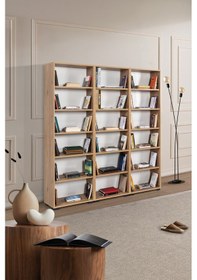 Resim 8325 Evm Kitaplık , Kapaksız , 18 Bölmeli , 15 Raflı , Sepet , Ofis , Çalışma Odası , Salon Diğer 