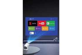Resim Kablosuz Mini Android Projeksiyon Cihazı, 180° Ayarlanabilir, 720P Hd Görüntü Yansıtma 