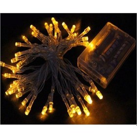 Resim CajuArt Dekoratif 5 Metre Günışığı Sarı Renk Pilli Şeffaf İp Led Lamba 