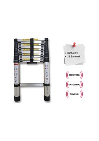 Resim 320 Cm. - 11 Basamaklı Teleskobik / Teleskopik Merdiven 