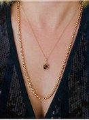 Resim Esmeray Aksesuar Vip Çelik Gold Renk Disko Top Antialerjik Zincir Kolye Uzunluk 60 Cm. 