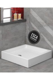 Resim Esca 100x100 Kare Panelli Duş Teknesi H-15 Cm Yükseklik Kaliteli Sert Akrilik - Duşakabin 