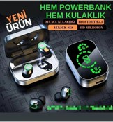 Resim Kaanthec TECNO SPARK 20C Uyumlu Powerbank özellikli bluetoothlu kulaklık YD3 