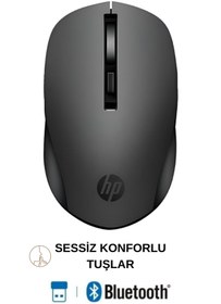 Resim HP S1000R Çift Modlu 2,4ghz Kablosuz & Bluetooth V5.0 Sessiz Mouse Siyah | Ramwhite Garantili 