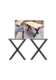 Resim Ağaç Masa Kütük Masa Ayağı Metal Ayak Bahçe Mobilya Masa Ayağı 