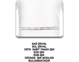 Resim Ecuy Bisikletçiler Için LED Işıklı Güvenlik Kemeri Uzaktan Kumandalı Çok Fonksiyonlu 5modlu LED Işıkkemer 