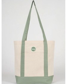Resim Heep Mint Yeşili Cepli Kanvas Tote Çanta Çok Renkli 