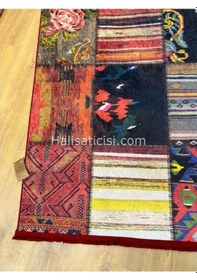 Resim Salerno Çamaşır Makinesinde Yıkanabilir Kilim Halı Hs1004 Çok Renkli 