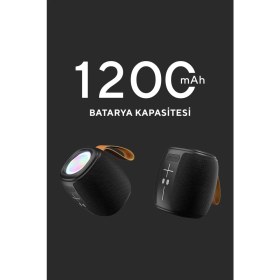 Resim Mikado MD-888 Cube Siyah 5W 1200MAH Bt/tf/usb/led Işıklı Hoparlör Hoparlör 