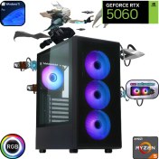 Resim Güneysu Ryzen 5 7500F 64GB Ddr5 1tb SSD Rtx 5060 240MM Sıvı Soğutma Windows 11 Pro Masaüstü Bilgisayar 