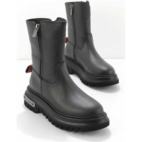 Resim Harley Davidson Black Hakiki Deri Kadın Bot & Bootie Hd0777002603 001 