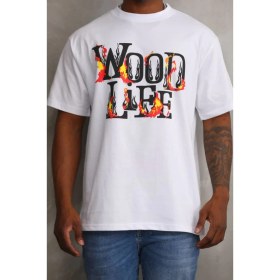 Resim Nemere Baskılı Oversize T-Shirt - Beyaz 