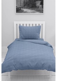 Resim 3 Parça Tek Kişilik Nevresim Takımı Açik Mavi 