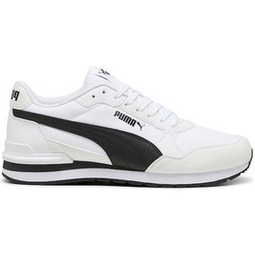 Resim Puma St Runner V4 Nl Beyaz Erkek Sneaker Beyaz-sıyah Beyaz - Siyah 