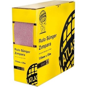 Resim Atlas Gold Rulo Sünger Zımpara 150 Kum - 25 Mt 