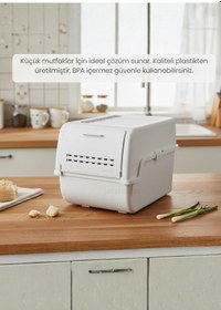 Resim 2'li Mini Boy Patates Soğan Sepeti Bpa Free Sebzelik Organizer Kutu Motek Gri 8 L Gri 