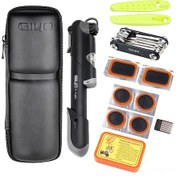 Resim Xindoker Bisiklet Tamir Gereçleri Seti - Taşınabilir Plastik Kutu, Manuel Hava Pompa, Çok Fonksiyonlu Araçlar Ve 6 Adet Özlü Lastik Yama Kleçsiz Çok Renkli 