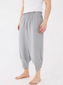 Resim RELAXL 2XS-10XL Battal Boy %100 Pamuk Açık Gri Şalvar Yoga Meditasyon 