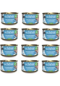 Resim Schesir Ton Ve Levrek Tam Ve Dengeli Jöleli Kedi Konservesi 85 Gr. X 12 Adet 
