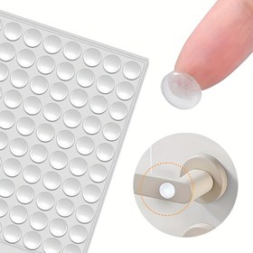 Resim 100 Adet/64 Adet Şeffaf Silikon Kendinden Yapışkanlı Yarım Küre Darbe Emici Pedler, Çekmeceler ve Dolap Kapıları için Gürültü Azaltma Durdurucu 