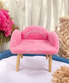 Resim BEYLERBEYİ Çocuk sandalyesi, pembe rengi, çocuk pufu , sırtlı puf , dekoratif puf, çocuk dinleme koltuğu 