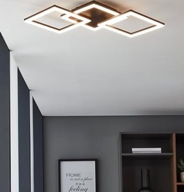 Resim EGLO connect.z Smart-Home LED tavan lambası, Paranday-Z, ZigBee, uygulama ve sesli kumanda Alexa, ışık rengi ayarlanabilir (sıcak beyaz-soğuk beyaz), kısılabilir, tavan lambası siyah beyaz, 65 x 31 cm 