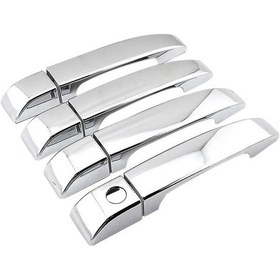Resim Maiyame Land Rover Range Rover Vogue L322 2002-2012 İçin Yüksek Kaliteli Abs Gümüş Kapı Kolu Kılıfları - 4 Parça 