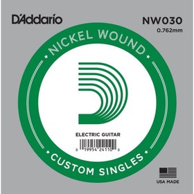 Resim D'addario NW030 Nickel Wound Tek Elektro Gitar Teli (.030) 