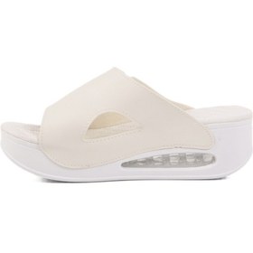 Resim Aspor Beyaz Kadın Dolgu Topuk Terlik Çok Renkli 