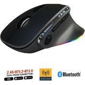 Resim Sarftech Kablosuz Ergonomik Zarif Tasarım RGB Dual Moude 2.4Ghz+BT5.0 Ofis ve Gaming Oyuncu Faresi 