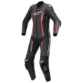 Resim Alpinestars Stella Missile V2 Korumalı Kadın Deri Yarış Tulumu Siyah / Pembe 