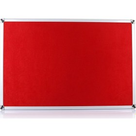 Resim 90x120 Duvara Monte Kumaşlı Pano Metal Çerçeveli Kırmızı 