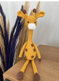 Resim Amigurumi Zürafa Oyuncak Organik Bebek Oyuncakları 