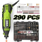 Resim Vido Wd010710185 Elektirkli 6 Kademe Mini Taşlama Seti 290 Parça 